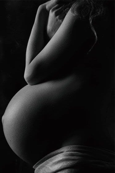 Schwarz-Weiß Fotografie Schwangerschaft